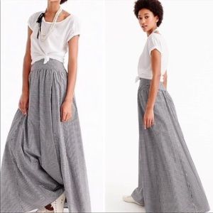 J. Crew Ball Tulle Lined Maxi Skirt in Black/White